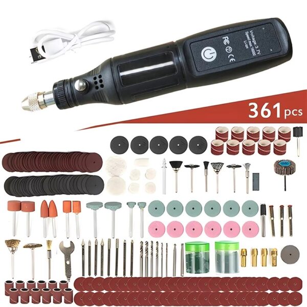 Mini Electric Drill USB Wireless Mini Handheld Drill Rotary Tool Woodworking Engraving Pen Dremel Tools for Jewelry Metal Glass by COMFYCLICK