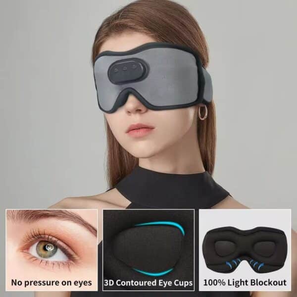Premium Bluetooth Sleep Eye Mask Headphone - Blending 3D Sleep Headphone Innovation for Sound Sleep Bluetooth Eye Mask by COMFYCLICK