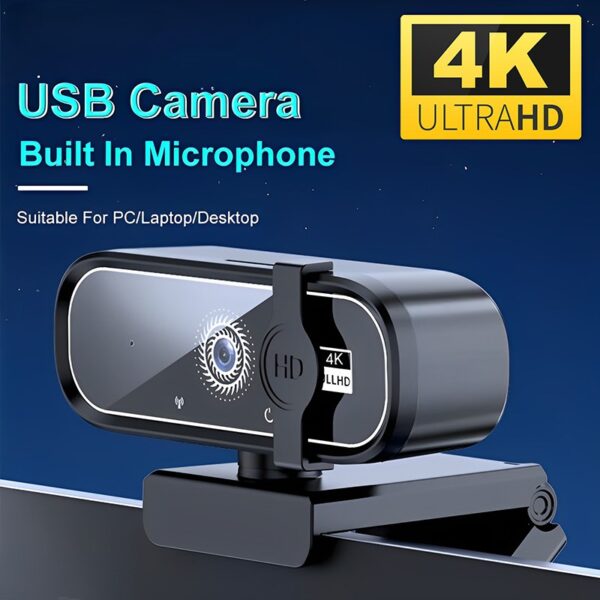 4K HD Mini Webcam With Microphone 2K Full HD Webcam 30fps Autofocus USB Web Cam For Auto Focus PC Laptop Video Shooting Camera by COMFYCLICK