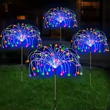Solar LED Firework Fairy Lights Outdoor Waterproof Garden Decoration Lawn Pathway Solar Lamp by COMFYCLICK