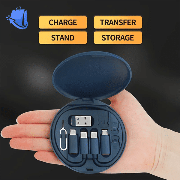 3 in 1 Multi USB Charging Cable Kit 60W Fast Charge for iPhone Android & Type C