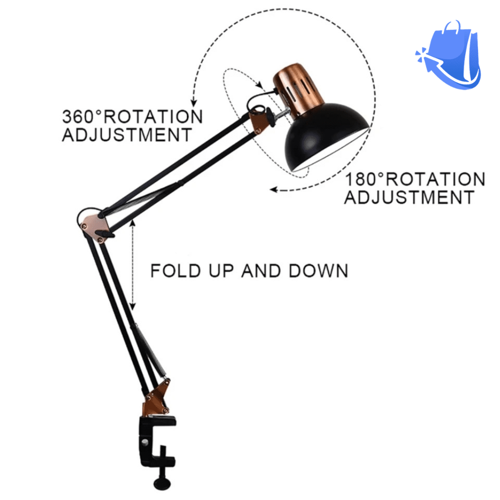 LED Desk Lamp with Clamp for Reading Study and Work - Image 3