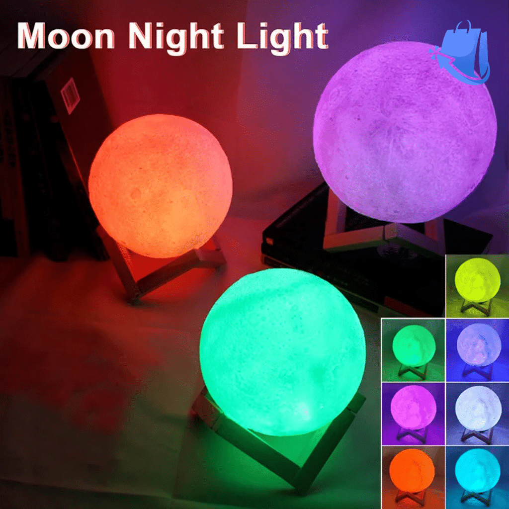 Moon Night Light LED Galaxy Lamp for Bedroom Decor - Image 5