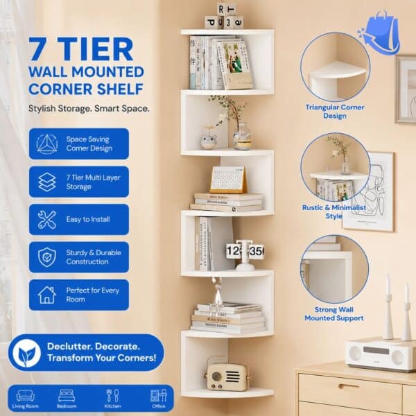 wall mounted corner shelf