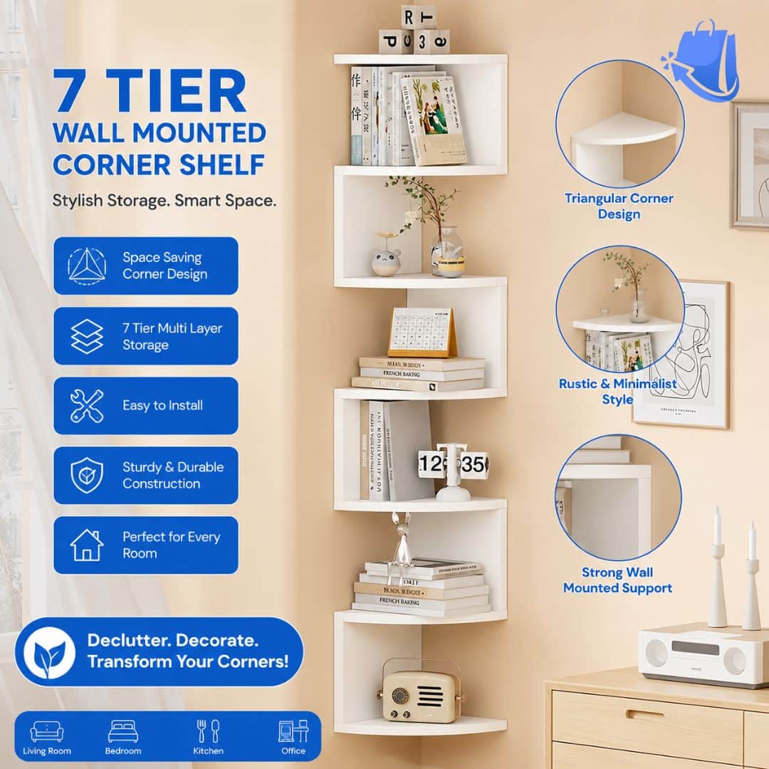 wall mounted corner shelf